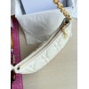 Dior CD Lounge Bag in White Macrocannage Lambskin