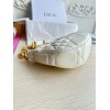 Dior CD Lounge Bag in White Macrocannage Lambskin