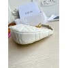 Dior CD Lounge Bag in White Macrocannage Lambskin