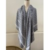 Dior Oblique Denim Shawl in Denim Blue Wool and Cashmere