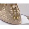 Dior Ammi Medium Bag in Sand Pink Macrocannage Lambskin