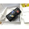 Dior Lady Dior Mini Bag in Black Calfskin with Pixel Zodiac Print