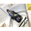 Dior Lady Dior Mini Bag in Black Calfskin with Pixel Zodiac Print