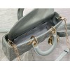 Dior Lady D-Joy Medium Bag in Grey Patent Cannage Calfskin