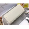 Dior Lady Dior Medium Bag In White Ultramatte Cannage Calfskin