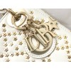 Dior Lady Dior Mini Chain Bag in White Lambskin with Star Embroidery