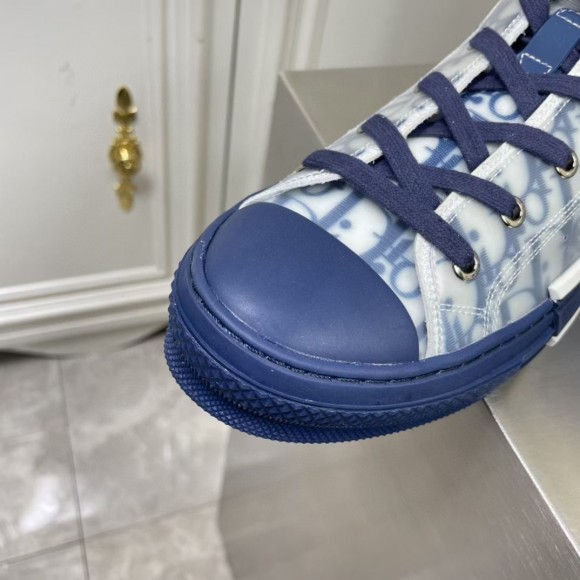 D*or men's b23 high-top sneakers in blue oblique canvas