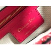 Dior Saddle Bag In Red Toile de Jouy Reverse Jacquard