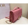 Dior Miss Dior Top Handle Bag in Melocoton Pink Cannage Lambskin