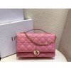 Dior Miss Dior Top Handle Bag in Melocoton Pink Cannage Lambskin