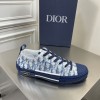 Dior Men's B23 Low-top Sneakers In Blue Oblique Canvas