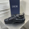 Dior Men's B23 Low-top Sneakers In Black Oblique Canvas