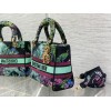 Dior Lady D-Lite Medium Bag In Blue Toile de Jouy Voyage Embroidery