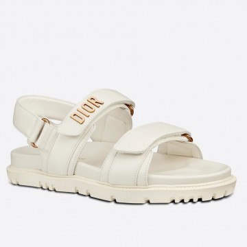 Dior DiorAct Sandals In White Lambskin Dior DiorAct Sandals In White Lambskin
