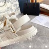 Dior DiorAct Sandals In White Lambskin