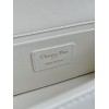 Dior 30 Montaigne East-West Bag with Chain in White Calfskin