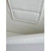 Dior 30 Montaigne East-West Bag with Chain in White Calfskin