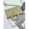 Dior Lady D-Joy Medium Bag In Ethereal Green Cannage Lambskin