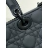 Dior Lady D-Joy Medium Bag in Black Ultramatte Calfskin