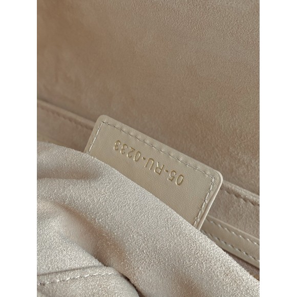 D*or cd signature chain bag in beige calfskin