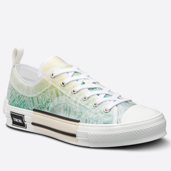 D*or men's b23 low-top sneakers with green and yellow print