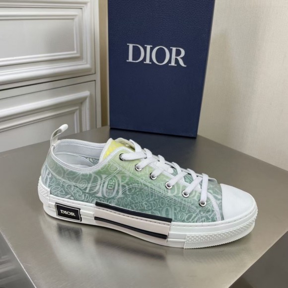 D*or men's b23 low-top sneakers with green and yellow print