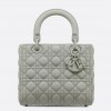 Dior Lady Dior Medium Bag In Grey Ultramatte Cannage Calfskin