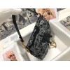 Dior Saddle Bag In Blue Toile de Jouy Reverse Jacquard