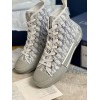 Dior Men's B23 High-top Sneakers In White and Blue Oblique Canvas
