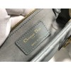 Dior Lady Dior Large Bag In Grey Cannage Lambskin