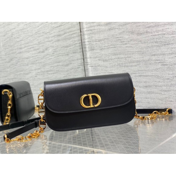 D*or 30 montaigne avenue bag in black box calfskin