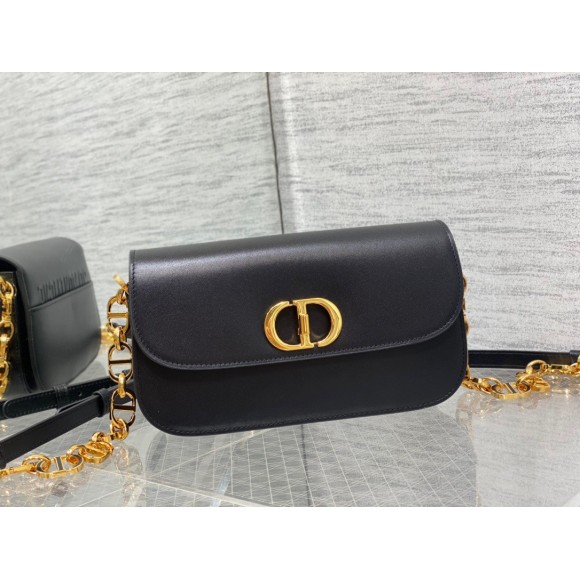 D*or 30 montaigne avenue bag in black box calfskin