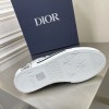 Dior Men's B23 High-top Sneakers In White Oblique Canvas