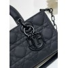 Dior Lady D-Joy Small Bag in Black Ultramatte Calfskin