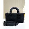 Dior Lady D-Joy Small Bag in Black Ultramatte Calfskin