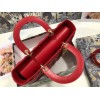 Dior Lady Dior Large Bag In Red Cannage Lambskin