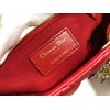 Dior Lady Dior Large Bag In Red Cannage Lambskin