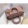 Dior Lady D-Joy Micro Bag In Peony Pink Cannage Lambskin