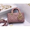 Dior Lady D-Joy Micro Bag In Peony Pink Cannage Lambskin
