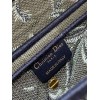 Dior Saddle Bag In Green Multicolor Dior Petites Fleurs Embroidery