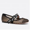 Dior Miss J'Adior Ballerina Flats In Black Mesh