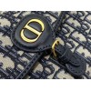 Dior Bobby East-West Chain Pouch in Blue Oblique Jacquard