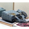 Dior Small Lady Dior My ABCDior Bag In Blue Cannage Lambskin