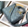 Dior Small Lady Dior My ABCDior Bag In Blue Cannage Lambskin