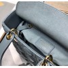 Dior Small Lady Dior My ABCDior Bag In Blue Cannage Lambskin