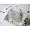 Dior Saddle Bag In Grey Dior Oblique Embroidery