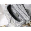 Dior Saddle Bag In Grey Dior Oblique Embroidery