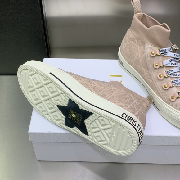 D*or walk'n'D*or mid-top sneakers in nude macrocannage technical mesh