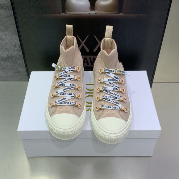 D*or walk'n'D*or mid-top sneakers in nude macrocannage technical mesh