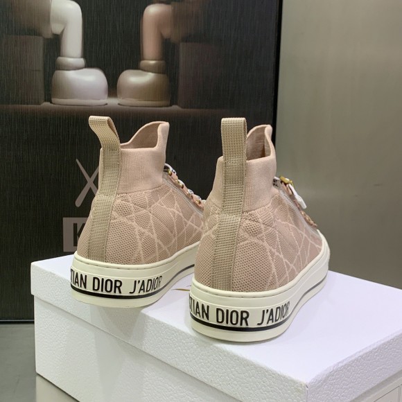 D*or walk'n'D*or mid-top sneakers in nude macrocannage technical mesh